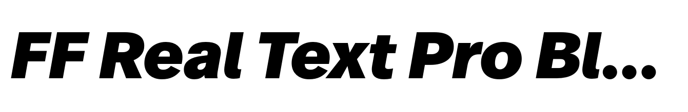 FF Real Text Pro Black Oblique